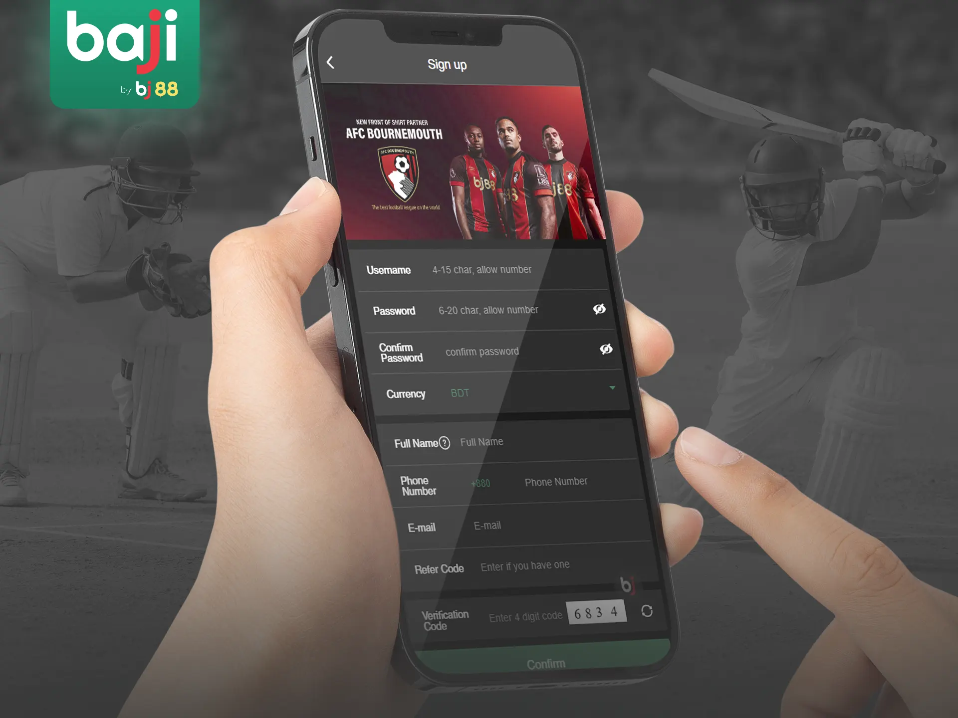 How to register at Baji Live mobile app