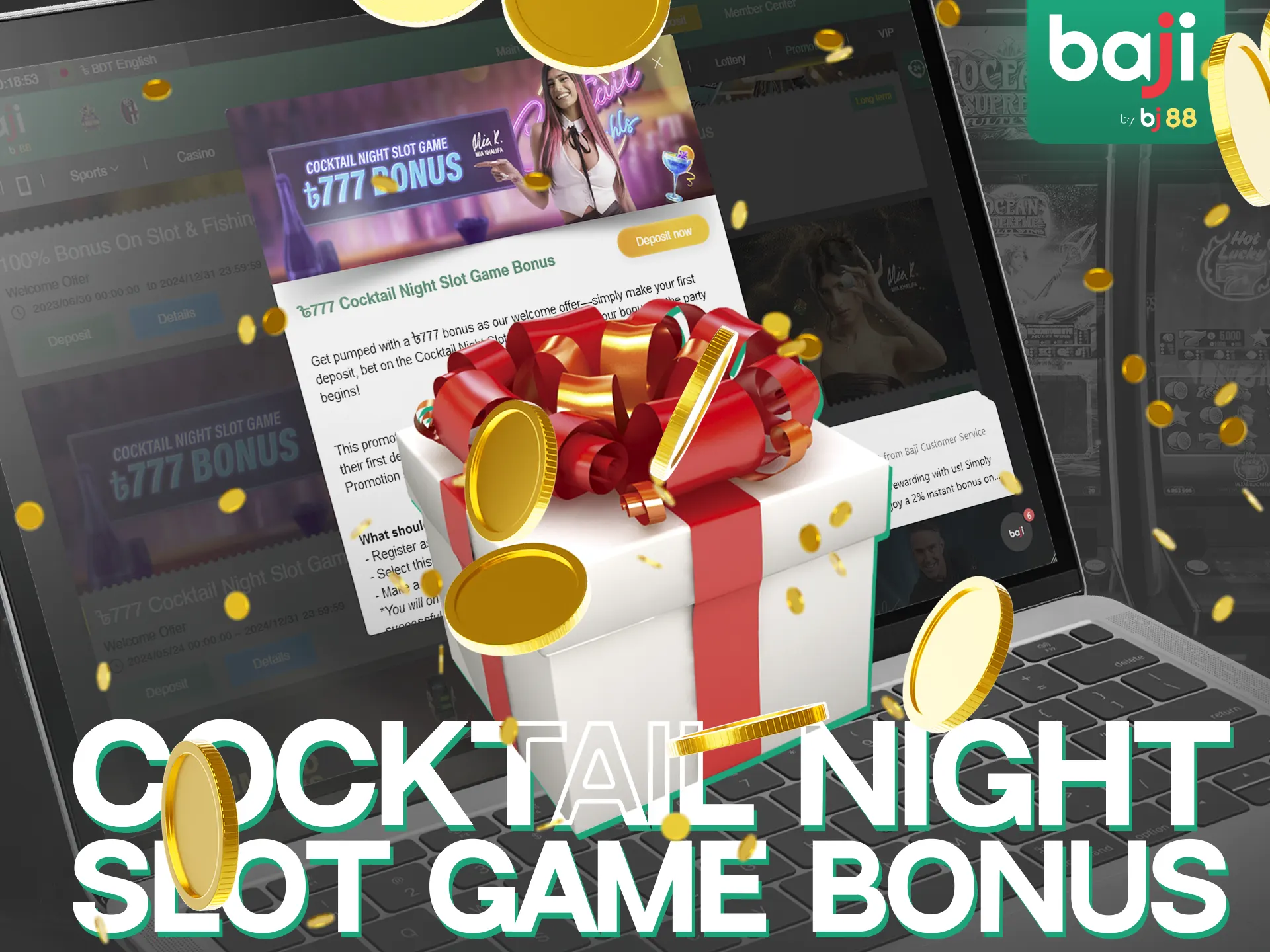 You can receive a bonus at Baji Live by betting on the Cocktail Night slot game.