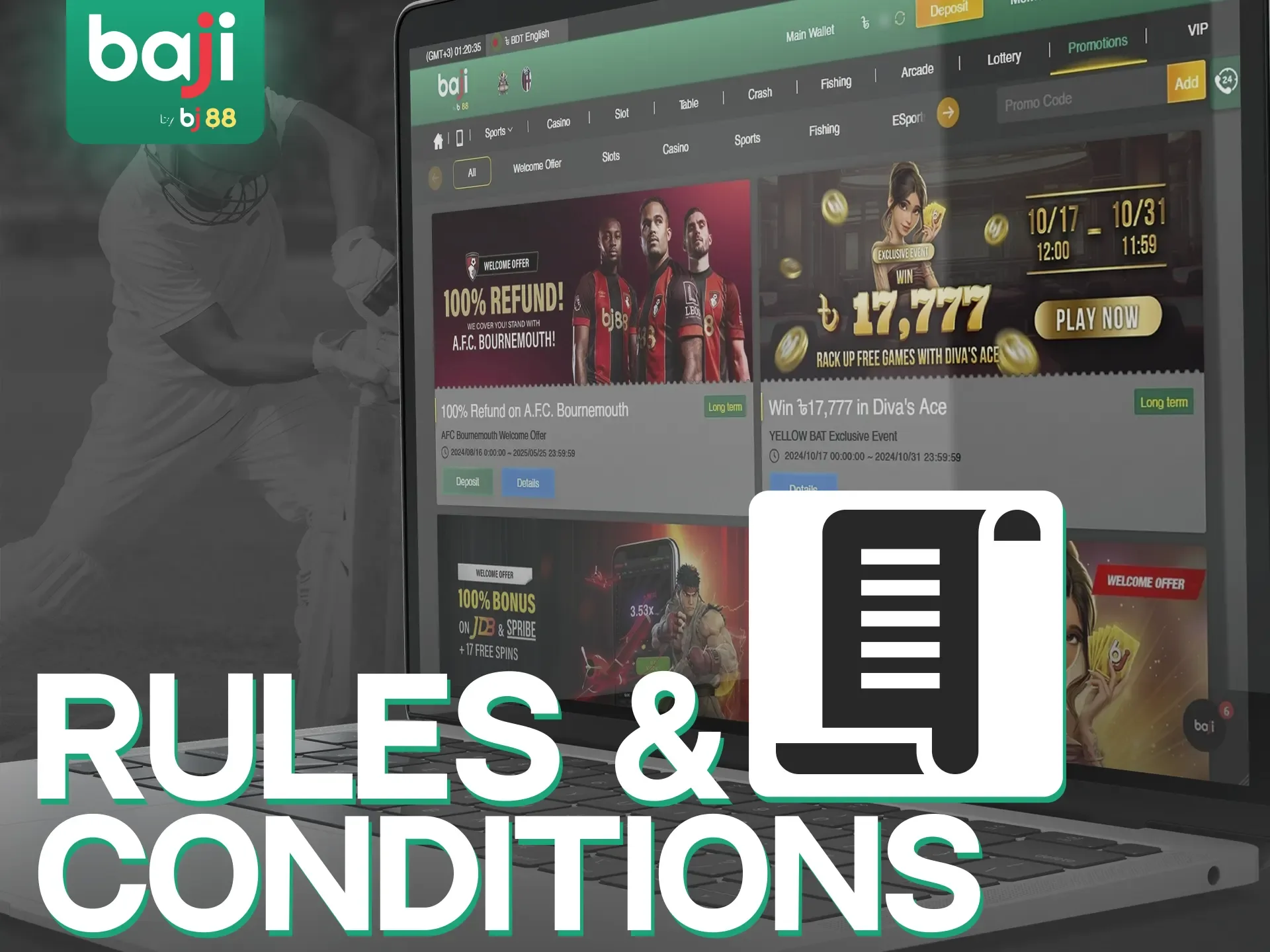 All bonuses at Baji Live must meet certain conditions before they can be withdrawn.