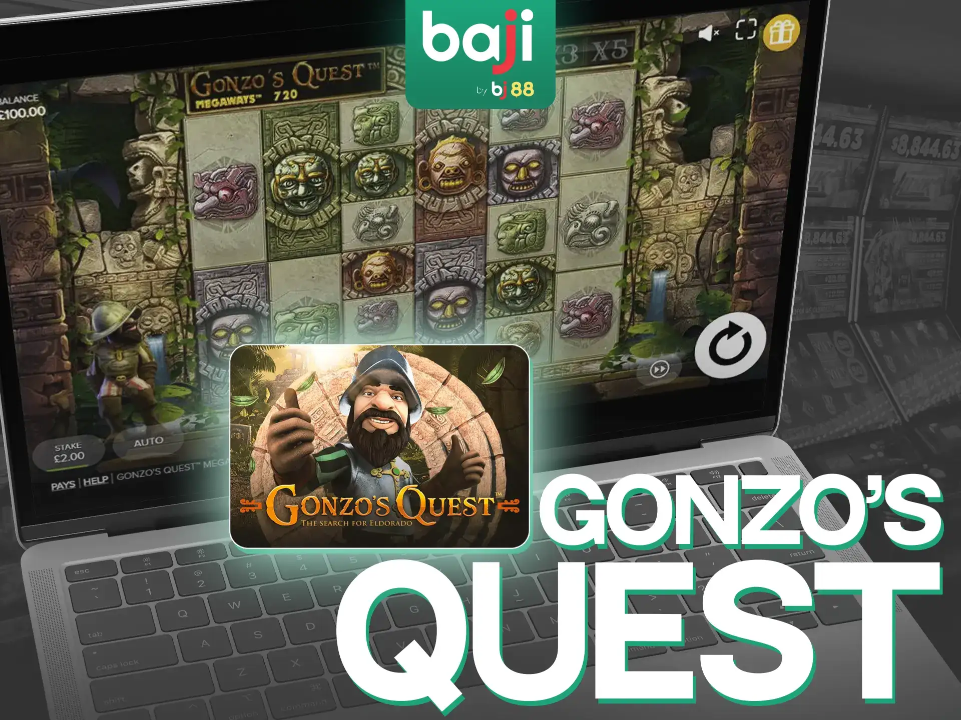 Play Gonzo’s Quest at Baji Live and have fun.