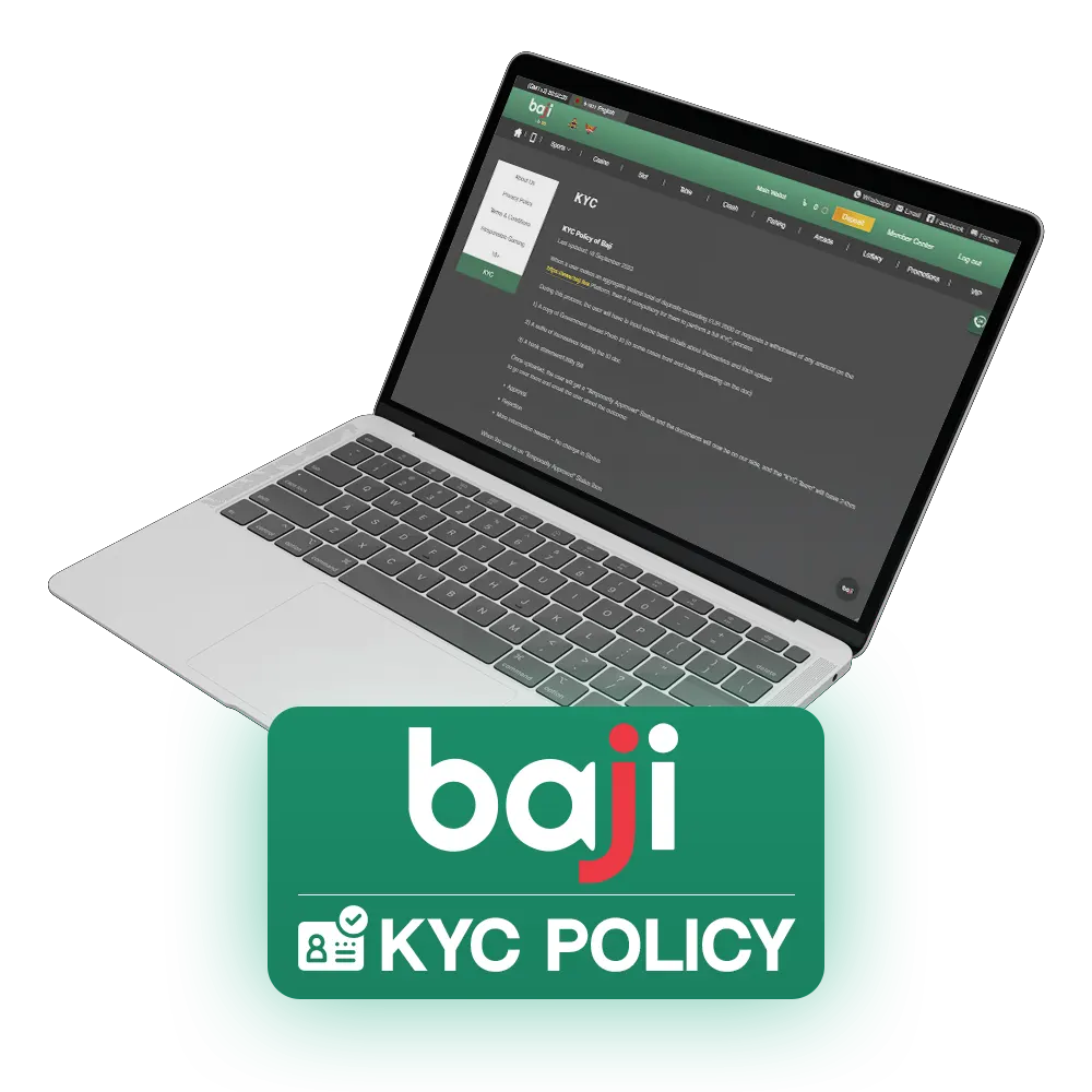 Advice on how to go through the KYC process on the Baji Live website.