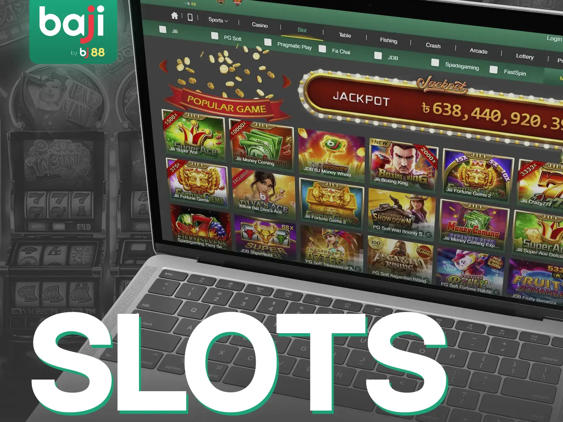 Baji Live slots section