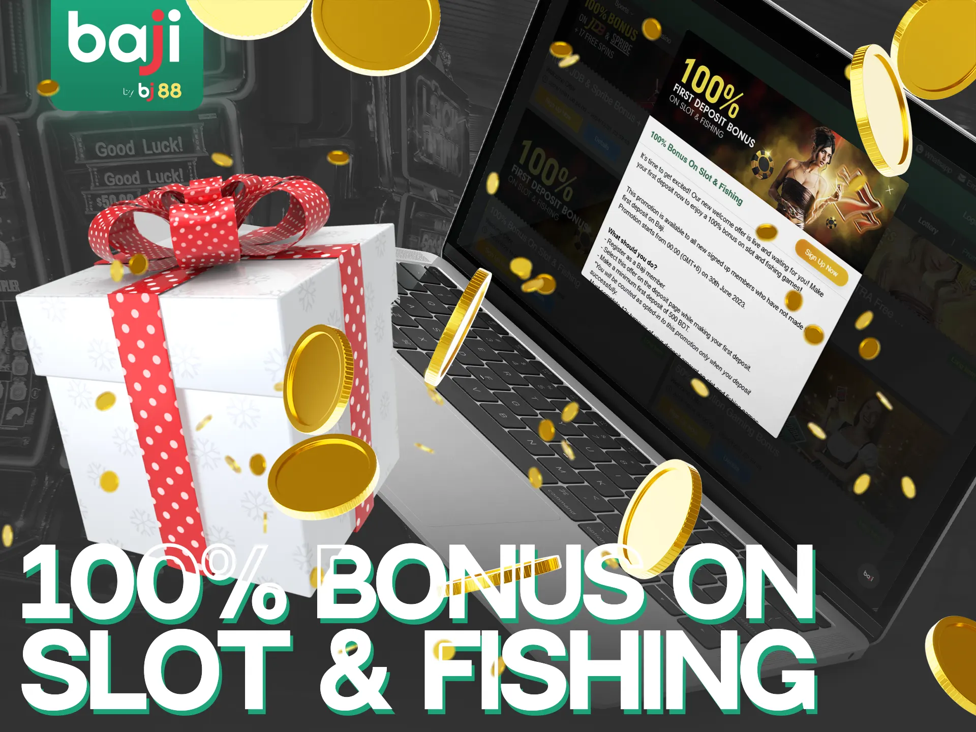 Get ready to enjoy a bonus on slot and fishing games at Baji Live.