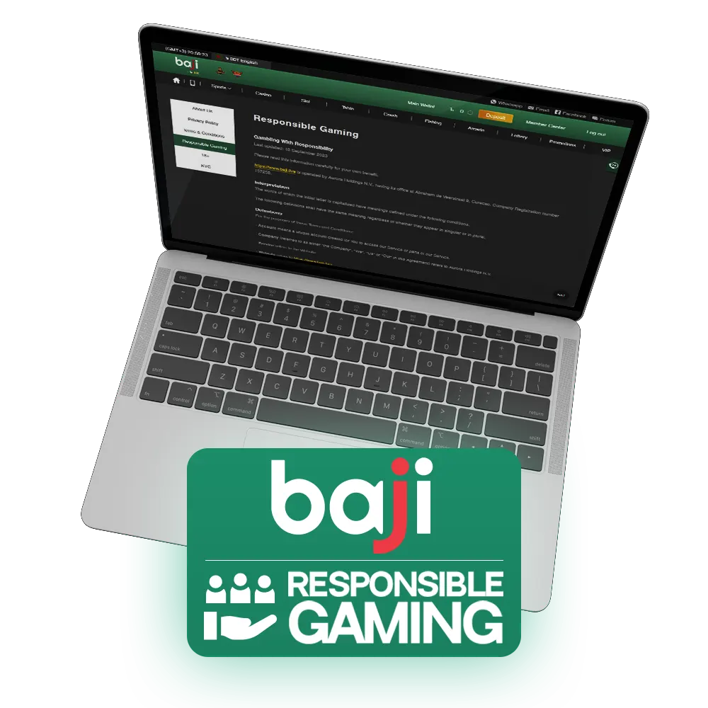 Baji urges responsible gambling.