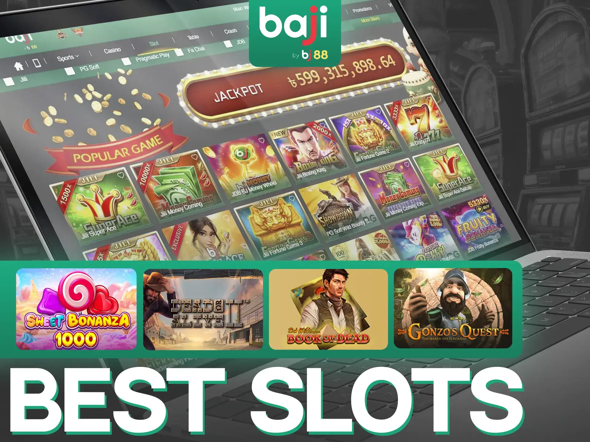 Play best slots and have fun at Baji Live.