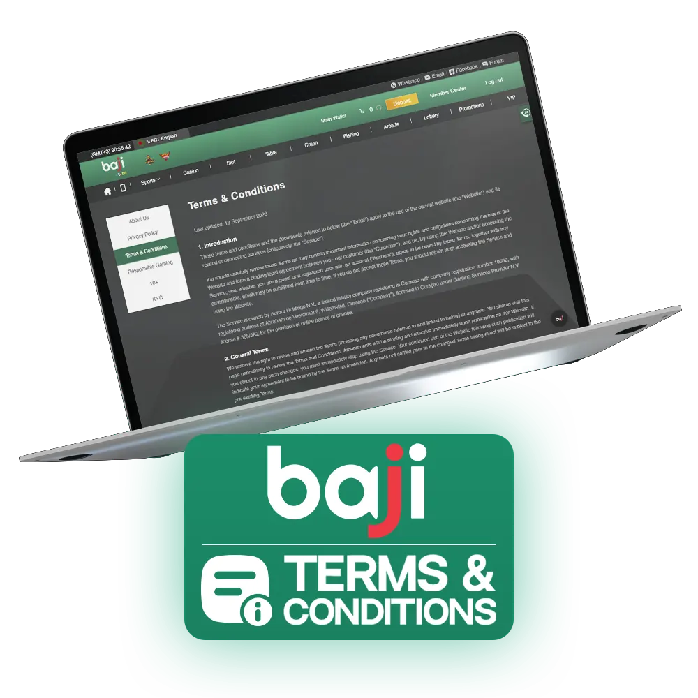 Terms and Conditions of Use Baji Live.