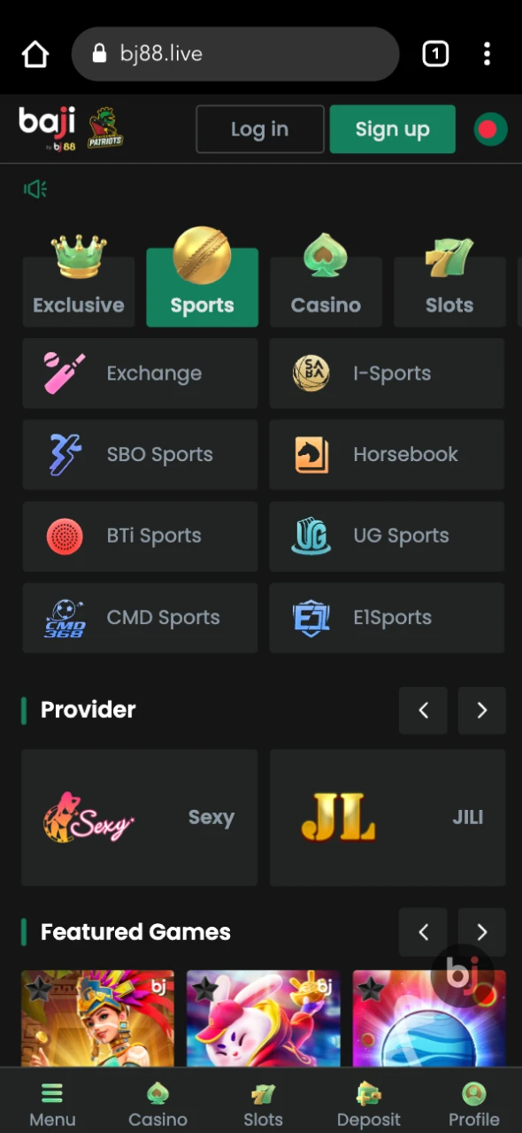 Place bets on your favorite sports at Baji Live online casino.