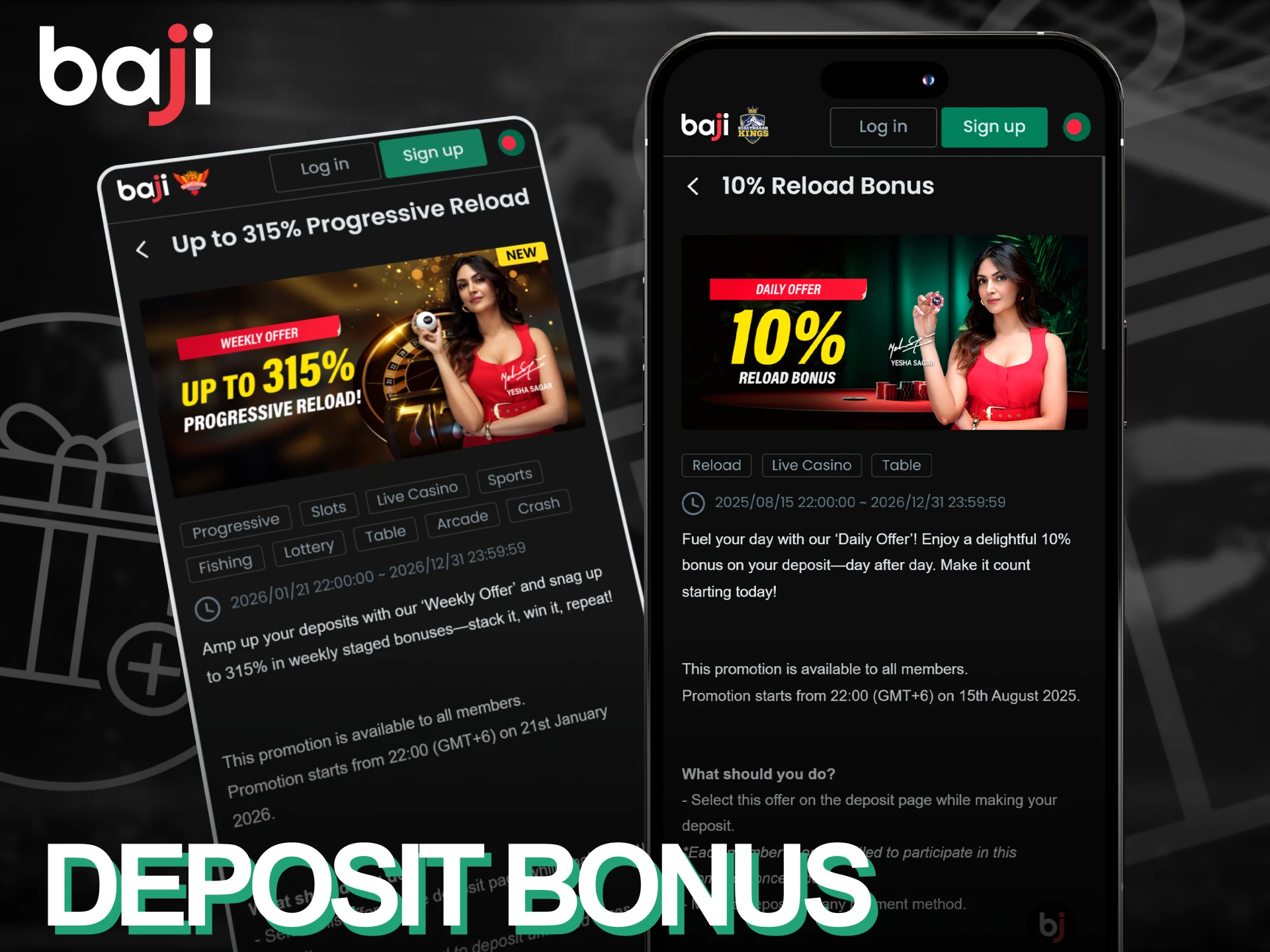 Boost your balance with a lucrative deposit bonus on the Baji Live app.