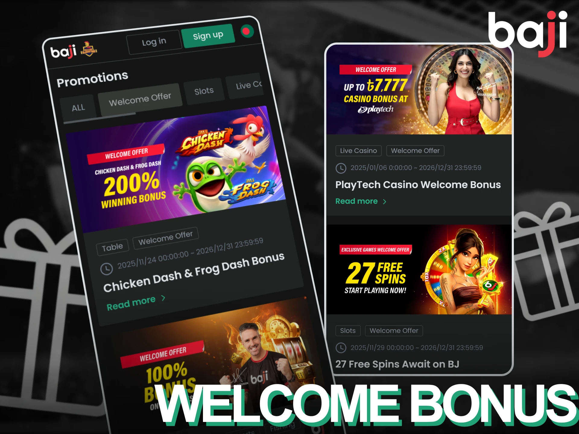 Claim your Baji Live welcome bonus to get a head start on sports and slots.