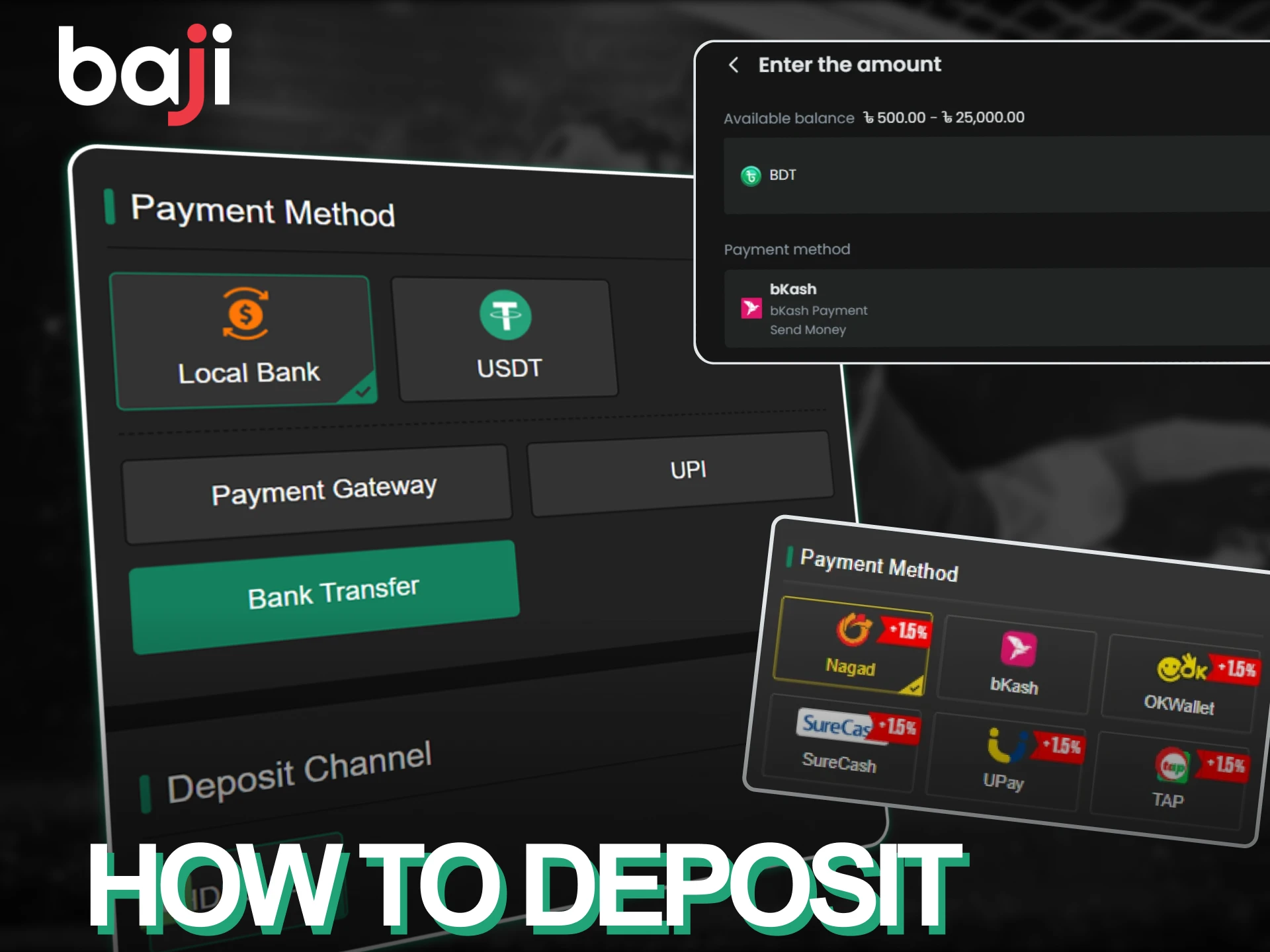 Follow the official guide on how to deposit money to Baji Live securely.