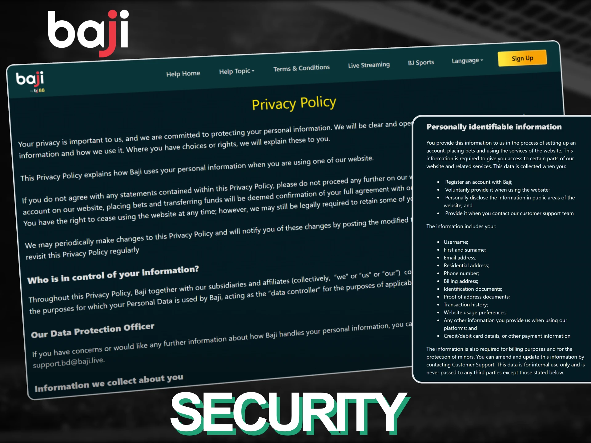 Ensure your safety with advanced security and data protection at Baji Live.