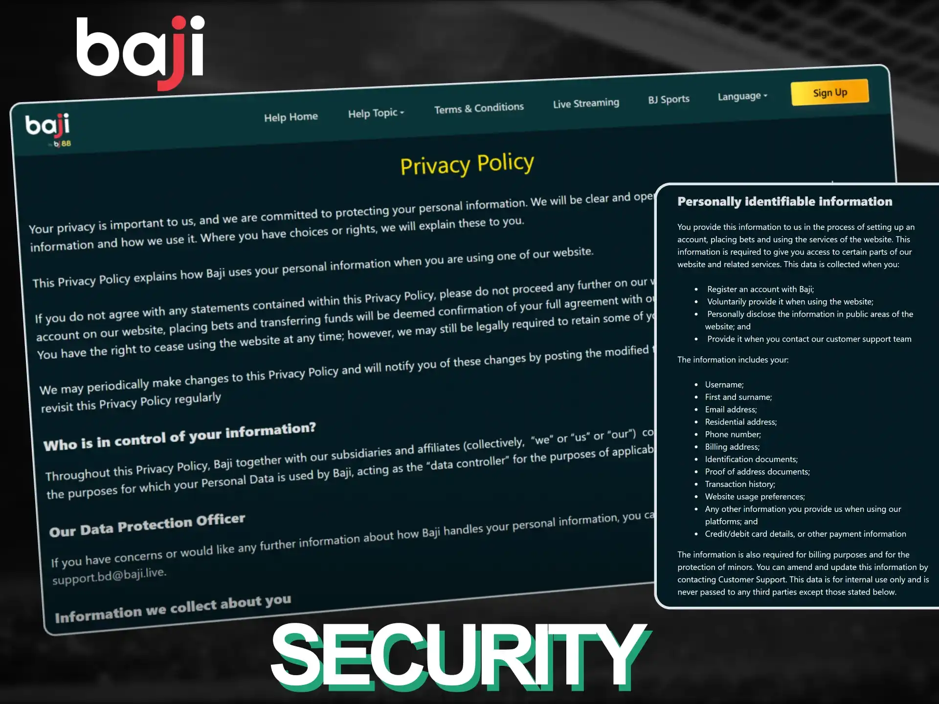 Ensure your safety with advanced security and data protection at Baji Live.