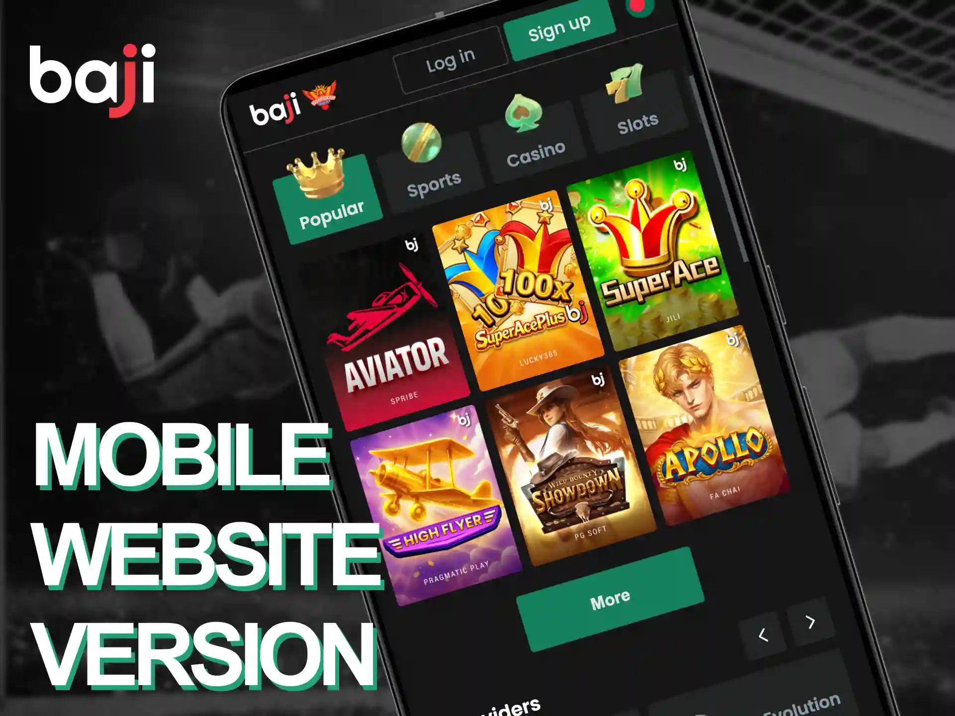 Play instantly from any smartphone or tablet browser using the fully optimized Baji Live Mobile Website Version.